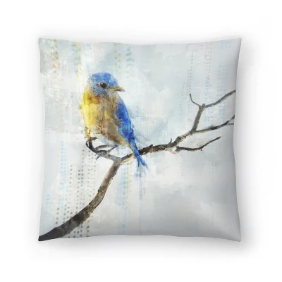 Americanflat Little Blue Bird I By Pi Creative Art Throw Pillow 6 Americanflat Little Blue Bird I By Pi Creative Art Throw Pillow - Image 6