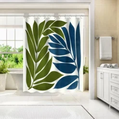 Americanflat 71" X 74" Shower Curtain, Deep Woods By Modern Tropical