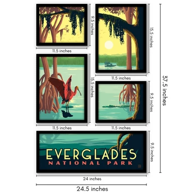 Americanflat Everglades National Park Spoonbill 5 Piece Grid Wall Art Room Decor Set - Botanical Animal Modern Home Decor Wall Prints 2 Americanflat Everglades National Park Spoonbill 5 Piece Grid Wall Art Room Decor Set - Botanical Animal Modern Home Decor Wall Prints - Image 2