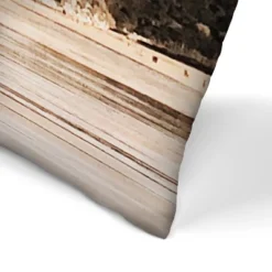 California Beach With Walking Man By Tanya Shumkina Throw Pillow - Americanflat