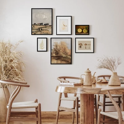 Americanflat 6 Piece Vintage Gallery Wall Art Set - Fall Study, Autumn In The Hills, Mushrooms, Light Bird, Fern Frond By Maple + Oak 1 Americanflat 6 Piece Vintage Gallery Wall Art Set - Fall Study, Autumn In The Hills, Mushrooms, Light Bird, Fern Frond By Maple + Oak