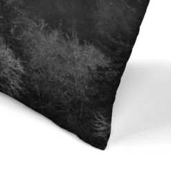 Black And White Foggy Nature By Tanya Shumkina Throw Pillow - Americanflat