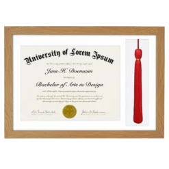 Americanflat 11x16 Graduation Frame With Tempered Shatter-resistant Glass - 2 Opening Mat Displays 8.5"x11" Diploma Or Certificate And Tassle - Available In A Variety Of Colors -Americanflat GUEST eacad807 c244 4fc2 819c 4d8f9fe880f6