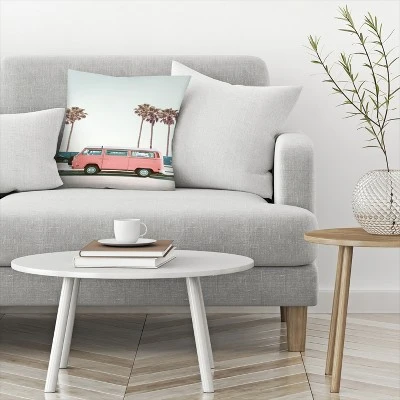 Retro Combi Van By Tanya Shumkina Throw Pillow - Americanflat 2 Retro Combi Van By Tanya Shumkina Throw Pillow - Americanflat - Image 2