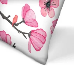 Americanflat 40 Pink Cherry Blossom By Elena Oneill Throw Pillow - Americanflat
