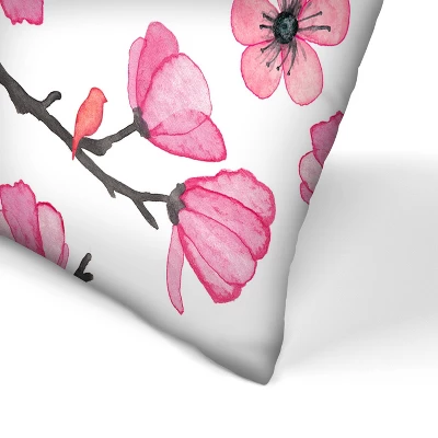 Pink Cherry Blossom By Elena Oneill Throw Pillow - Americanflat 1 Pink Cherry Blossom By Elena Oneill Throw Pillow - Americanflat