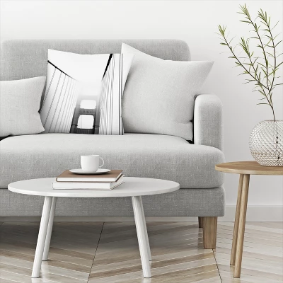 Golden Gate Front In Black And White By Tanya Shumkina Throw Pillow - Americanflat 2 Golden Gate Front In Black And White By Tanya Shumkina Throw Pillow - Americanflat - Image 2