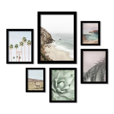 (Set Of 6) Framed Prints Gallery Wall Art Set California Coast By Sisi And Seb - Americanflat 1 (Set Of 6) Framed Prints Gallery Wall Art Set California Coast By Sisi And Seb - Americanflat