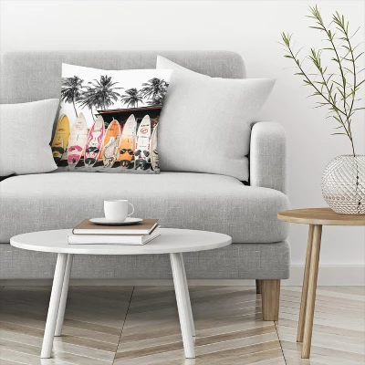 Hawaii Surfboard By Tanya Shumkina Throw Pillow - Americanflat 2 Hawaii Surfboard By Tanya Shumkina Throw Pillow - Americanflat - Image 2