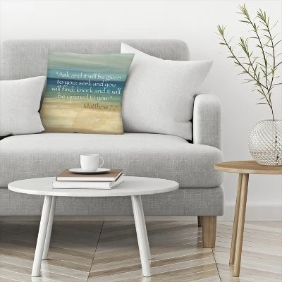 Navy Blue Horizons Scripture Ii By Cynthia Coulter Throw Pillow - Americanflat 2 Navy Blue Horizons Scripture Ii By Cynthia Coulter Throw Pillow - Americanflat - Image 2