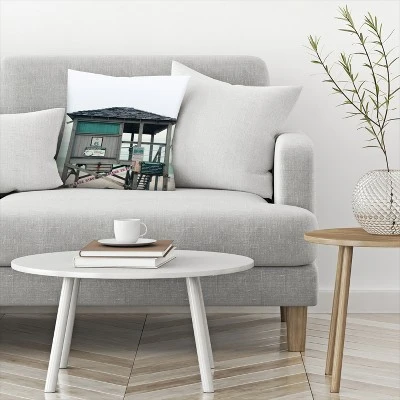 Beach Tower By Tanya Shumkina Throw Pillow - Americanflat 2 Beach Tower By Tanya Shumkina Throw Pillow - Americanflat - Image 2