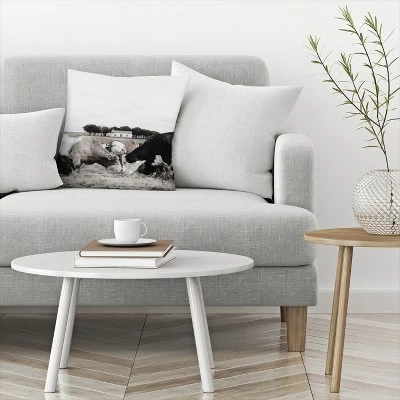 Cows Dinner By Tanya Shumkina Throw Pillow - Americanflat 2 Cows Dinner By Tanya Shumkina Throw Pillow - Americanflat - Image 2