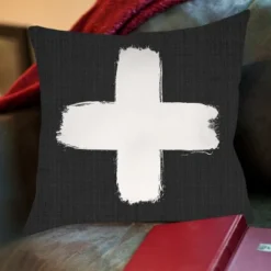 Americanflat Cross On Black And Crosses On Black By LILA + LOLA Set Of 2 Throw Pillows -Americanflat GUEST f55891c4 628b 43b7 b3b9 f9e78b0654a5