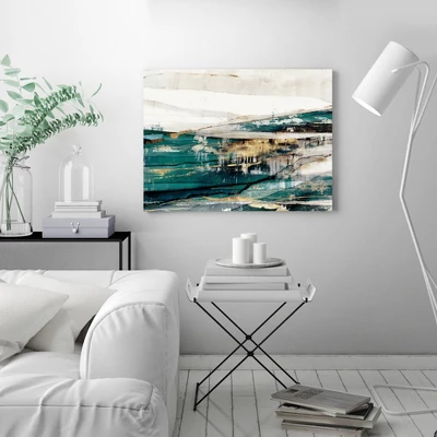 Americanflat Teal Version Delighted Teal Version By Pi Creative Art Wrapped Canvas 1 Americanflat Teal Version Delighted Teal Version By Pi Creative Art Wrapped Canvas