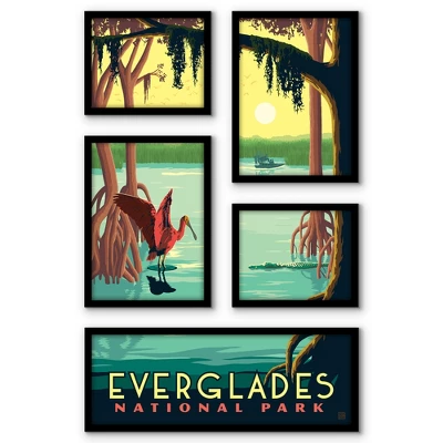 Americanflat Everglades National Park Spoonbill 5 Piece Grid Wall Art Room Decor Set - Botanical Animal Modern Home Decor Wall Prints 5 Americanflat Everglades National Park Spoonbill 5 Piece Grid Wall Art Room Decor Set - Botanical Animal Modern Home Decor Wall Prints - Image 5