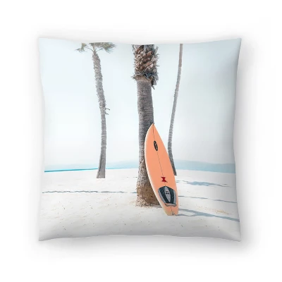 Surfboard Near Tropical Palm By Tanya Shumkina Throw Pillow - Americanflat 5 Surfboard Near Tropical Palm By Tanya Shumkina Throw Pillow - Americanflat - Image 5
