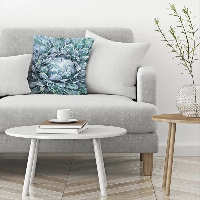 Agave Oil Painting By Tanya Shumkina Throw Pillow - Americanflat 2 Agave Oil Painting By Tanya Shumkina Throw Pillow - Americanflat - Image 2
