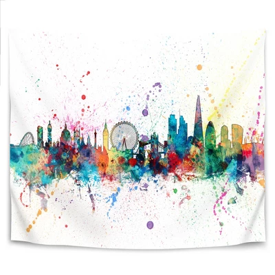 London England Skyline By Michael Tompsett Wall Tapestry - Americanflat 3 London England Skyline By Michael Tompsett Wall Tapestry - Americanflat - Image 3