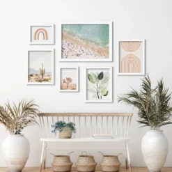 (Set Of 6) Framed Prints Gallery Wall Art Set Pastel Beach By Sisi And Seb - Americanflat -Americanflat GUEST ff019196 78d7 4a38 8866 4adc29449efc
